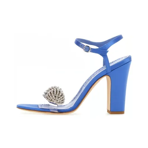 MANOLO BLAHNIK One Ремень Сандалии 10,5 см Женские Синие