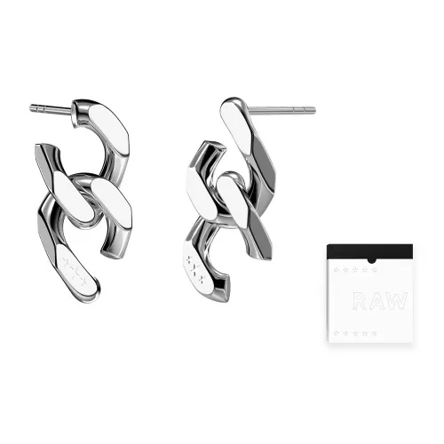 RAWNESS Титановая сталь Серьги-гвоздики Белый, золотой 1 пара Женские