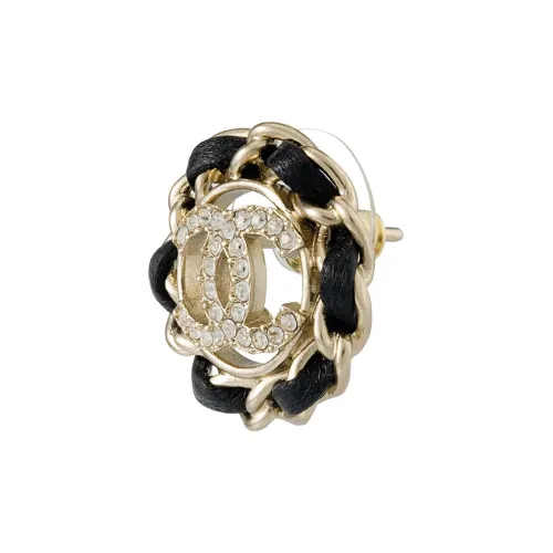 CHANEL Oval cc Металлические серьги-гвоздики Женские