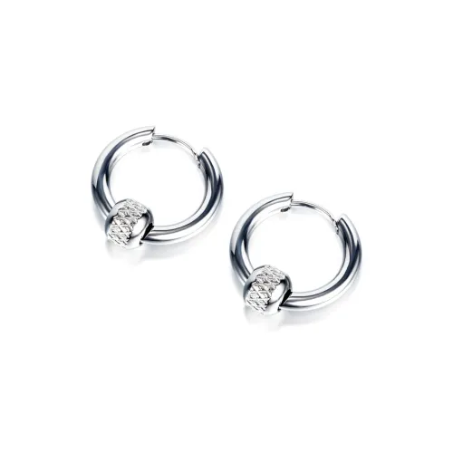 OWO Титановые стальные серьги-гвоздики, серебряный, 1 пара, мужской