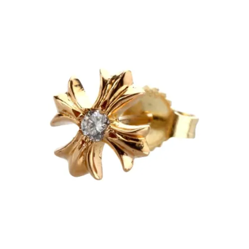 Chrome Hearts Серьги-гвоздики с ромбом Женские Золотые