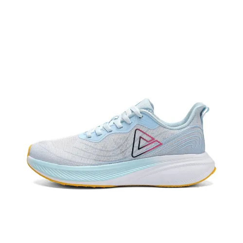 PEAK Амортизаторы Shock Slip-resistant Abrasion-resistant Низкий топ Беговые кроссовки Мужские Все-белый Прекрасный синий