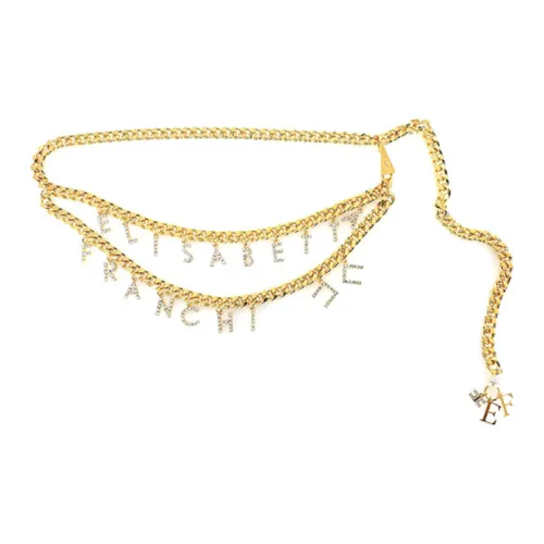 Elisabetta Franchi Logo Letter Дизайн Цепи для талии Женские Золото