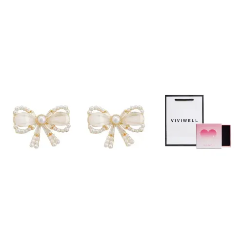 VIVIWELL Серьги-гвоздики Розово-золотые Женские