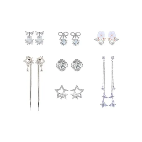 Серьги-гвоздики из серебра 925 пробы DJIN женские