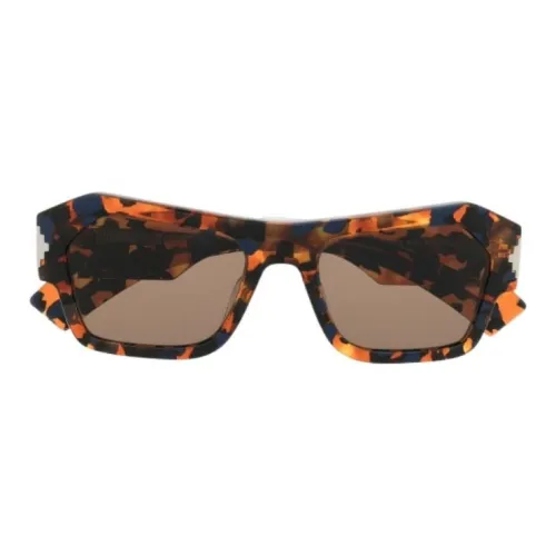 Marcelo Burlon COUNTY OF MILAN Квадратные солнцезащитные очки Мужские Черепаховый цвет