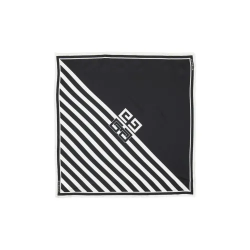 GIVENCHY Шелковые шарфы Женские Черный Белый