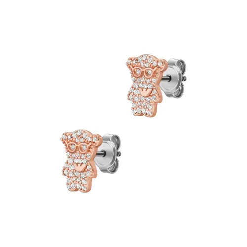 EMPORIO ARMANI Жемчужная раковина Синтетический CUBIC Серьги с цирконием Женские Розово-золотой