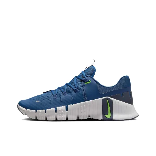 Nike Free Metcon 5 Устойчивые к истиранию Дышащие Низкие Кроссовки для тренировок Мужские Синие Белые
