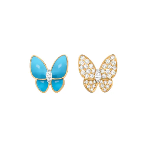 Van Cleef & Arpels Two Butterfly Series Серьги-гвоздики Женские