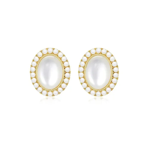 MCK Серьги-гвоздики Белый Женские