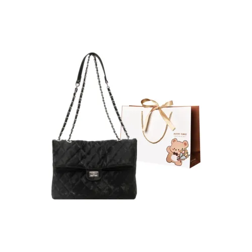 ERANGBEAR ПУ (полиуретан) Сумка через плечо Сумка на плечо Большая женская Черная