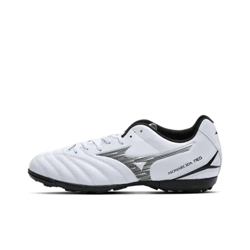 Mizuno Monarcida TF Шипы Противоскользящие Устойчивые к истиранию Футбольные бутсы Унисекс Белый Черный