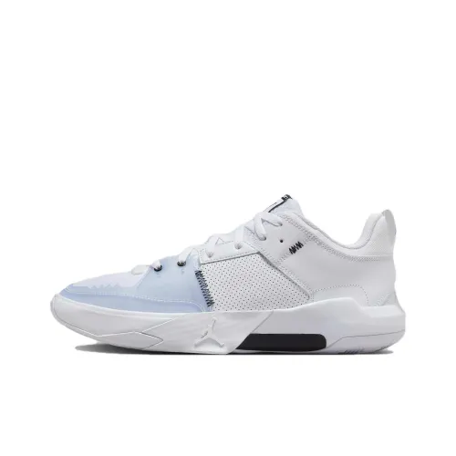 Jordan One Take 5 PF Амортизация Износостойкие Низкие Баскетбольные Кроссовки Унисекс Синие Белые