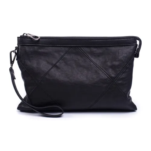 DOSRFINI Овчина Клатч Стандартный Мужской Черный