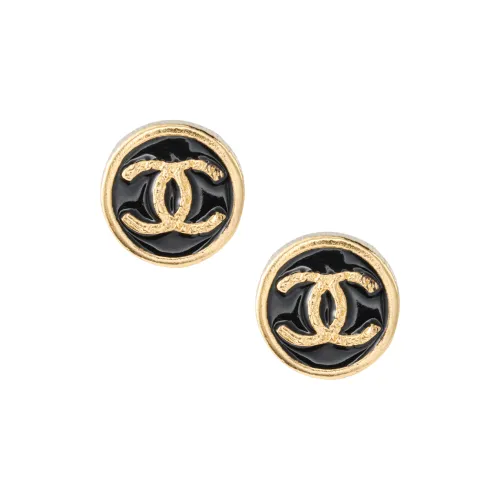 CHANEL Сплав Серьги-гвоздики Женские Черный