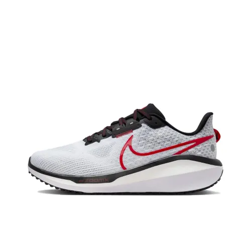 Nike Air Zoom Vomero 17 Дышащий Низкий Топ Повседневный Тренировки Городской Коммутирование Беговые кроссовки Мужской Белый Красный Черный