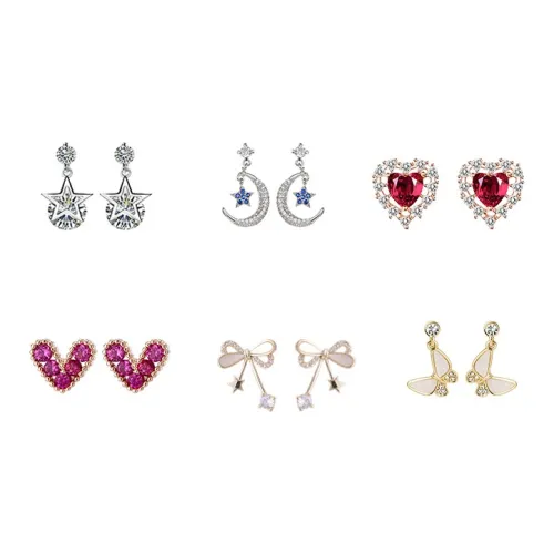 Серьги-гвоздики из серебра 925 пробы DJIN женские