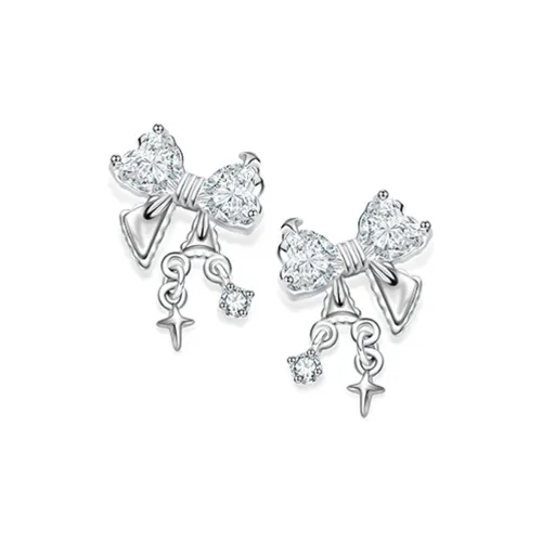 Asia Star Сплав 925 стерлинговое серебро серьги-гвоздики женские