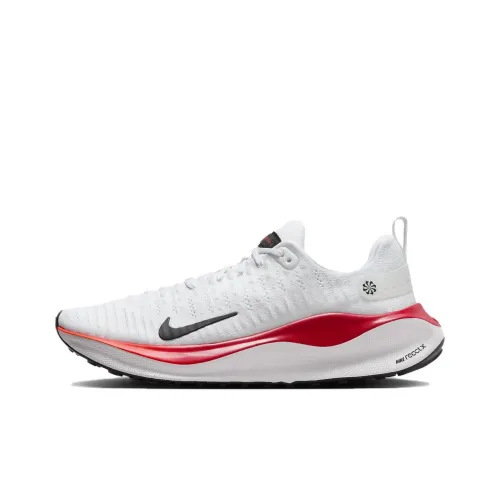 Nike React Infinity Run Flyknit 4 Slip-resistant Low-top Беговые кроссовки Мужские Белый Красный
