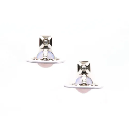 Vivienne Westwood Латунь Стразы Эмаль Серьги-гвоздики Женские Розовый Фиолетовый