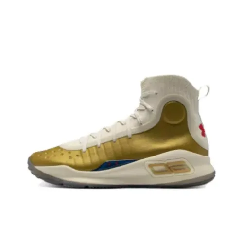 Under Armour Curry 4 Баскетбольные кроссовки Высокий топ Желтый лимон Мужской