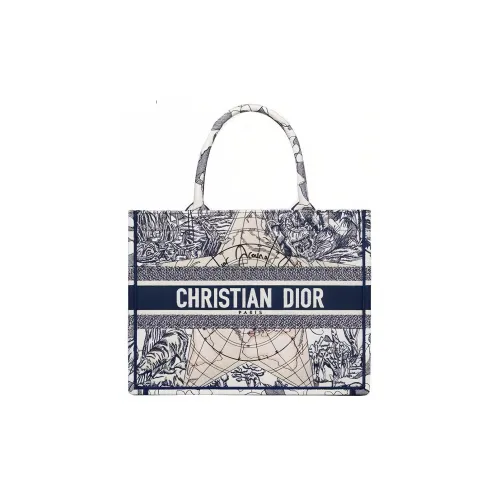 DIOR BookTote Canvas Tote Bag Tote Bag Shopping Bag Small Women's Blue