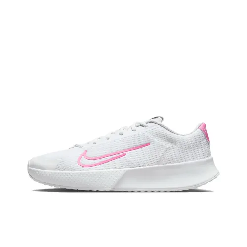 nike Court Vapor Lite 2 Устойчивые к истиранию Низкие Кроссовки для тенниса Женские Белые Розовые