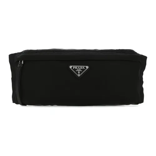 PRADA Нейлоновая сумка-банка женская черная
