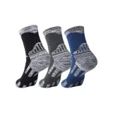 3 пачки носков Crew для походов (черный, серый, синий)