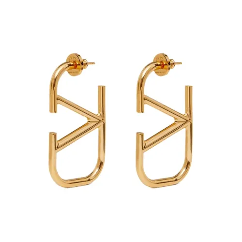 Valentino Brass Stud Серьги Золотой Женские