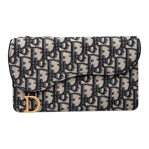 DIOR Холщовая сумка держатель для карт кошелек унисекс коричневый