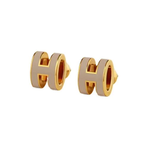 HERMES Серьги-гвоздики Женские Золото