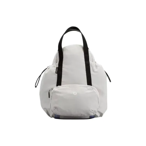 lululemon Нейлон Портативный Одно плечо Через плечо Бананка Рюкзак Женская Белая