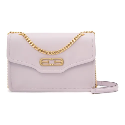 ELLE Коровья кожа Сумка через плечо Стандартная Женская Светлая лаванда Белый Черный