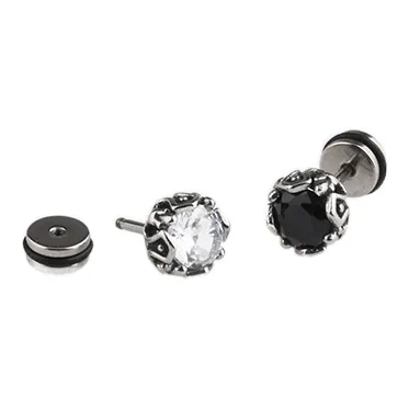 JOLLY SEASONS Титановые стальные серьги-гвоздики унисекс