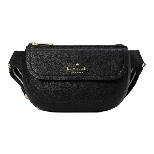 Kate Spade Галечная кожа Бананка Женская Черная