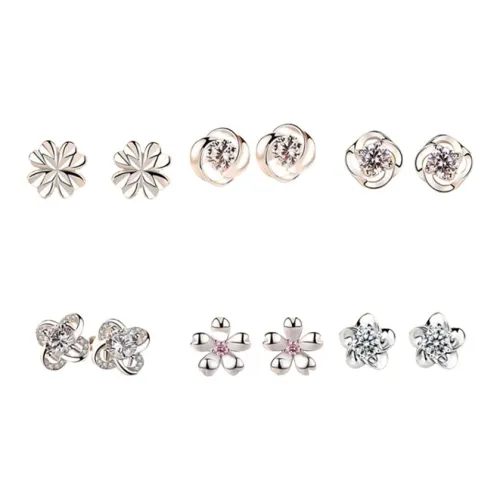 GAGA Серьги-гвоздики из серебра 925 пробы женские