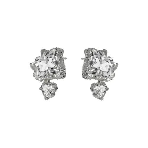 BOONEE Синтетический Кубический Цирконий Стразы Серьги-гвоздики Женские