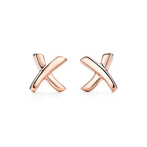 TIFFANY & CO. Серьги X Розовое Золото 18 Карат Размер Small