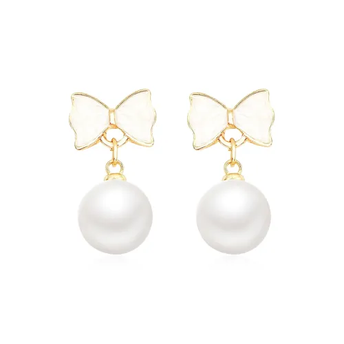 OSSINMI Сплав Shell Pearl Stud Earrings Women's