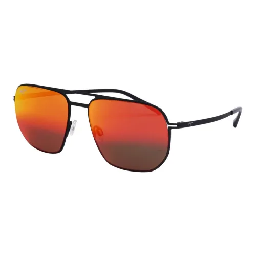 Maui Jim Металл Aviator Солнцезащитные очки Унисекс Черный
