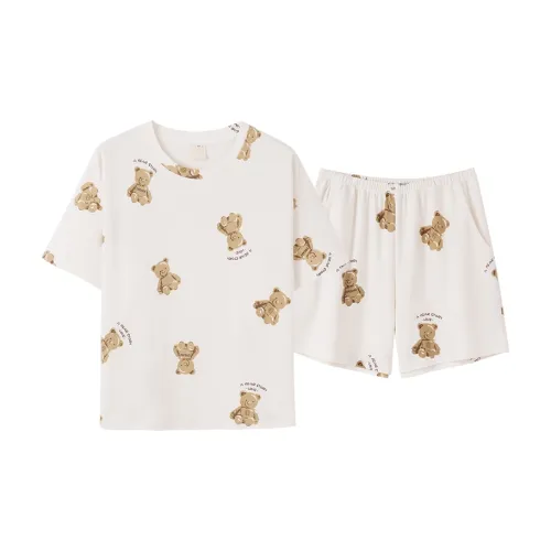 White Ran Pajama Комплект Женский Абрикос