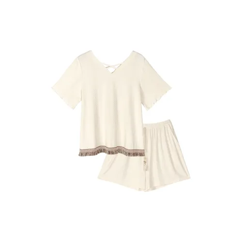 Song Qianya Пижамный комплект женский цвет экрю