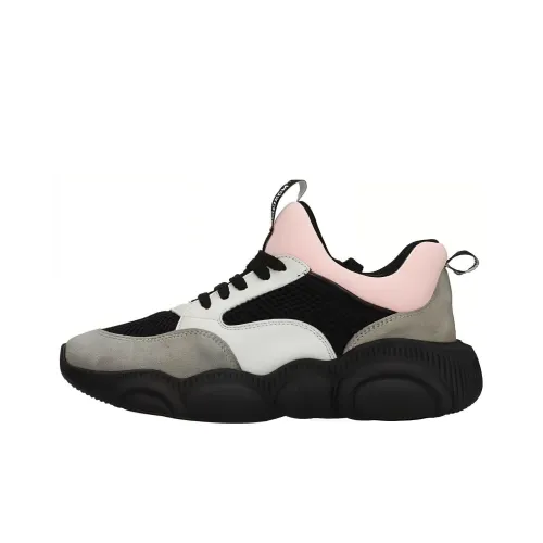 MOSCHINO Низкие кроссовки для занятий спортом Женские Серый Розовый