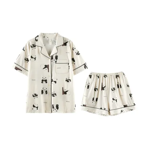 Q'NIANMA Пижамный комплект Женские Мягкий Абрикос