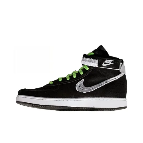 Nike x Stussy Air Vandal Аbrasion Resistant Дышащие Высокие Кроссовки для Скейтбординга Унисекс Черный Белый