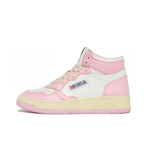 AUTRY Высокие кроссовки для скейтбординга Мужские Белые Розовые
