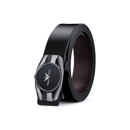 WilliamPOLO Ремни из коровьей кожи Мужские Металлические 3,4CM Ширина