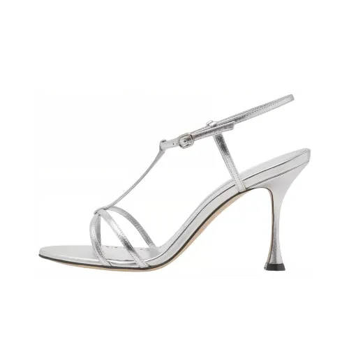 MANOLO BLAHNIK One Ремешок Сандалии Женские Серебряные